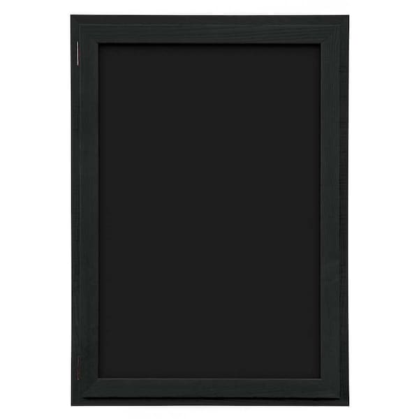Outdoor Enclosed Combo Board, 72"x36", Black Frame/Blue & Buff